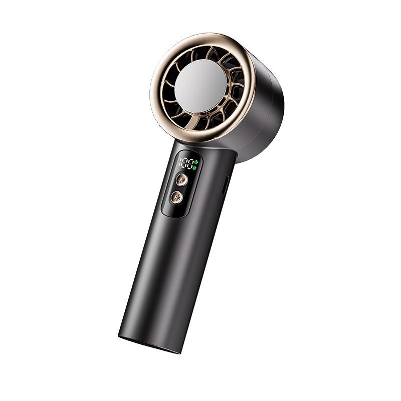 Mini Handheld Portable Fan with Digital Display and Ice Pack
