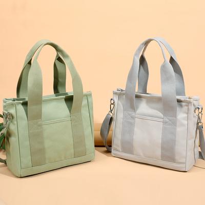 Canvas Large Capacity Commuter Tote Bag Women's Outdoor Shoulder Bag