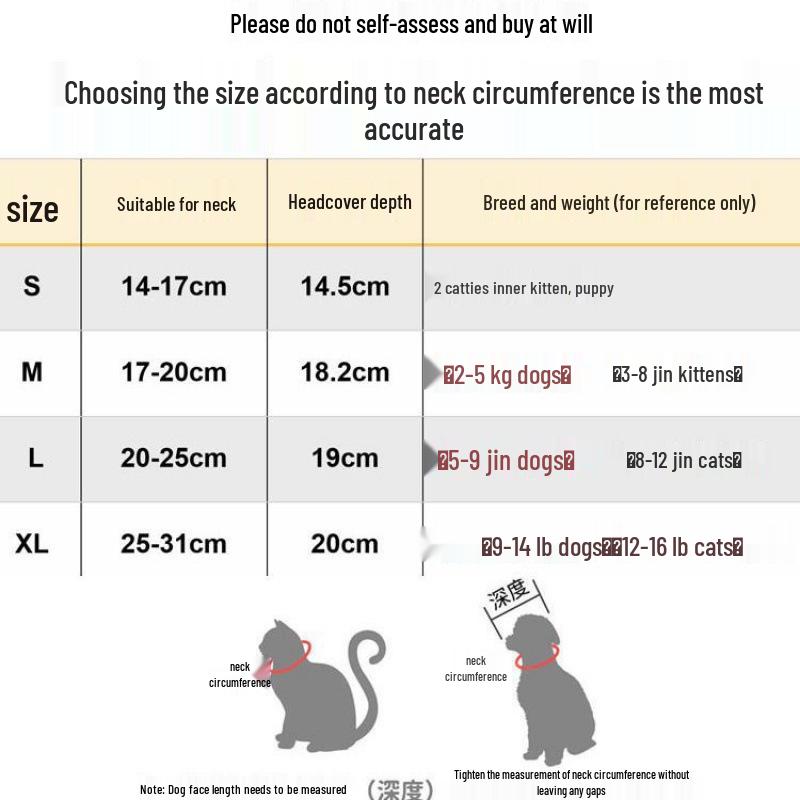 Anti-Leck- und Beiß-Elizabeth-Kragen für kleine Hunde - Vertiefte Kopfbedeckung Maulkorb zum Spazierengehen