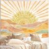 Mystic Moon Moth Tapestry, Boho Celestial Sunflower Floral Print Large Wall Hanging for Bedroom Living Room Aesthetic Decor