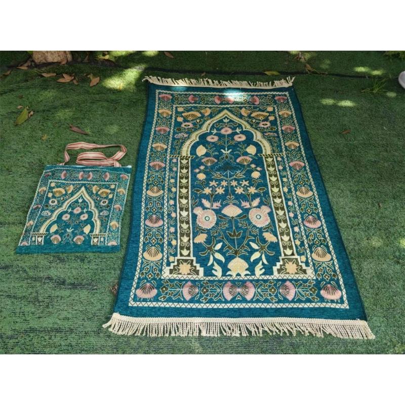 Prayer Blanket Floor Carpet Prayer Mat for Muslims Islamic Carpet with Tassels