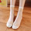 5 Pairs Ladies Ultrathin Lace Silk Socks Transparent Crytal Stretch Women Soft Elastic Breathable Socks