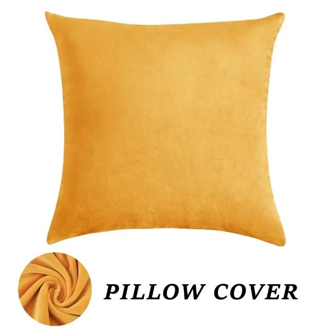 Super Soft Velvet Pillow Cover Stretch Throw Pillowcase for Sofa Bed Decoration Backrest Cushion Cover Home Decor 1pc Squard