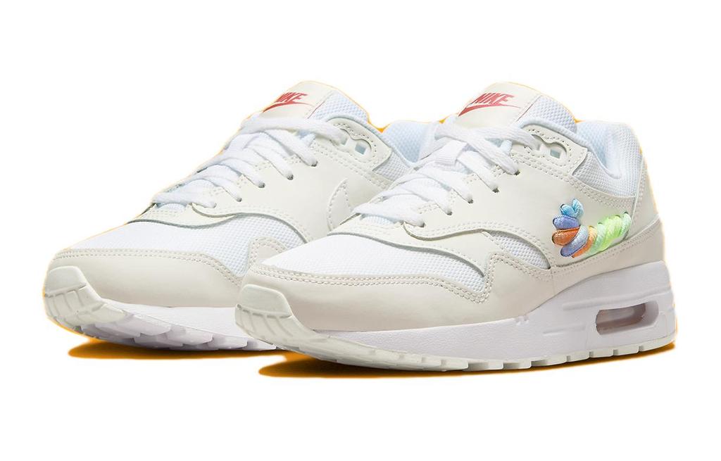 Nike Air Max 1 SE White Rainbow Lace Swoosh GS FN4782-100