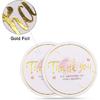 1.5" Thank You Stickers, 500pcs Round Labels for Supporting My Small Business, Elegant Blush Pink Gold Foil Sealing Stickers for Online, Retail