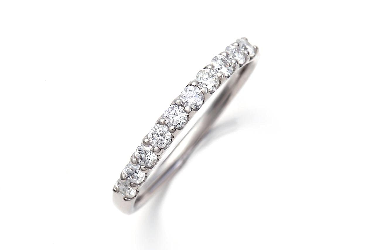 

LEGAN Half Eternity Size 11 10 pt900 Natural Diamond Engagement Wedding Ring for Made in Japan Ring, Platinum, [0.3ct / Stones], Ring, Women, платиновий