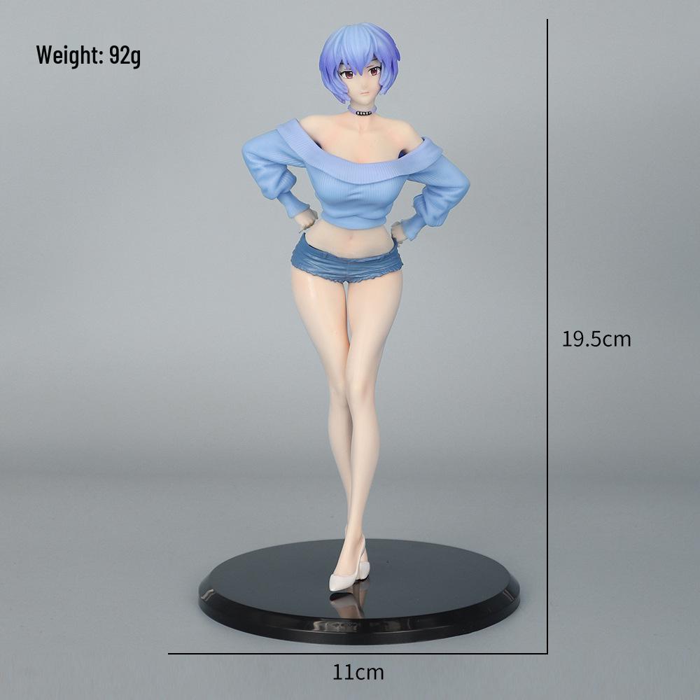 Rei Ayanami Short-haired Schoolgirl Figure: Two-dimensional Standing Pose Desktop Ornament.