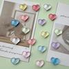 9pcs Colorful Heart-shaped Resin Refrigerator Magnets Kitchen and Office Whiteboard Message Home Decoration