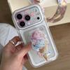 iPhone 15 Case: Gilded Ice Cream Cone Lens Holder (16 Pro Max & 17 Pro Compatible)