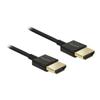 Câble HDMI Delock Premium Avec Ethernet 0.5m - Support 4K - Noir