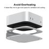 Qwiizlab Aluminum Stand for Mac Mini M4 M4 Pro Durable and Sturdy 2024, Scratch-Resistant, Anti-Slip, Overheating-Resistant, (Silver)