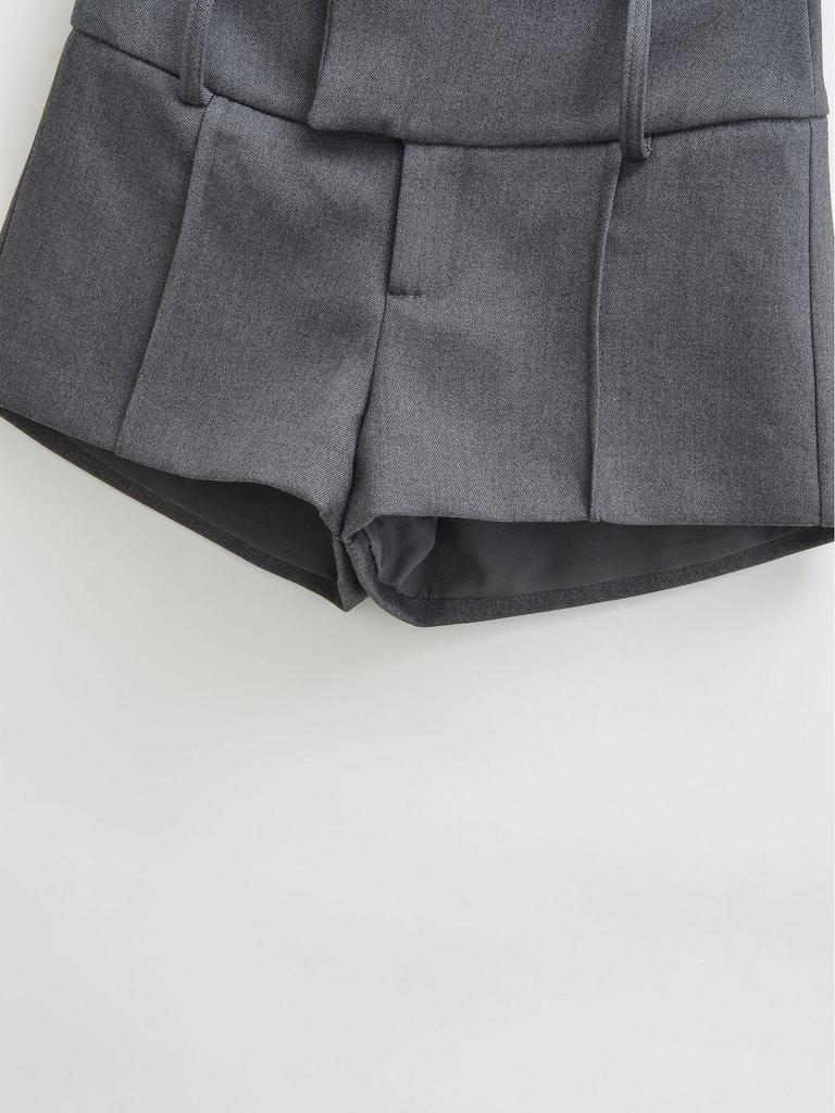 Korean Style Women's Versatile Low-Waist A-Line Shorts - Slimming Fit, Petite Wide Waist, Spring 2026 New Arrival.