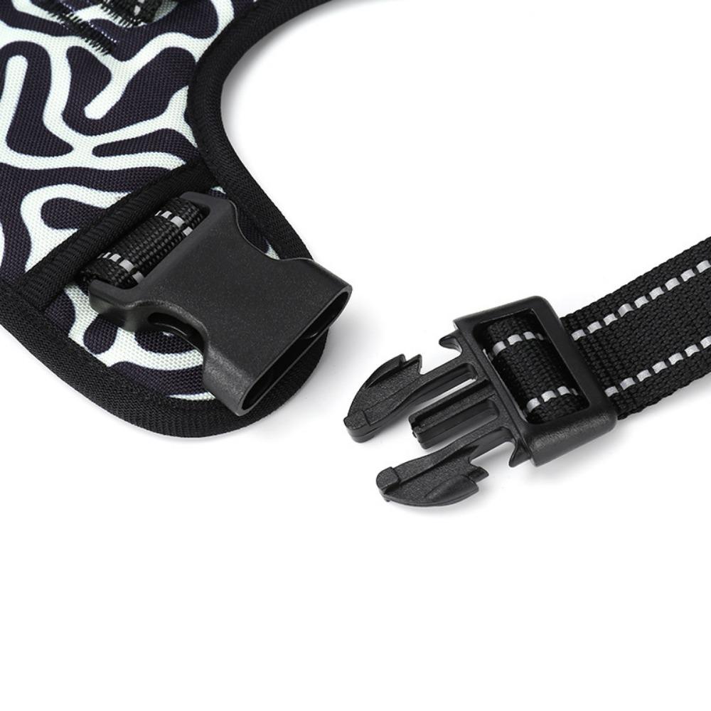 Large Nylon Reflective Pet Chest Strap Printed Dog Riot Vest Pet Leash