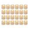 GrassVillage Packung mit 24 realistischen und hellen LED-Kerzenlichtern im Wellendesign, 3,5 cm x 4 cm hoch, flammlose Teelichtkerzen, elektrische Fake-Kerze