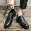 Spring and Autumn Business Dress Oxford Shoes Lace up Large Casual loafers Designer Men's Rubber soled Leather Shoes