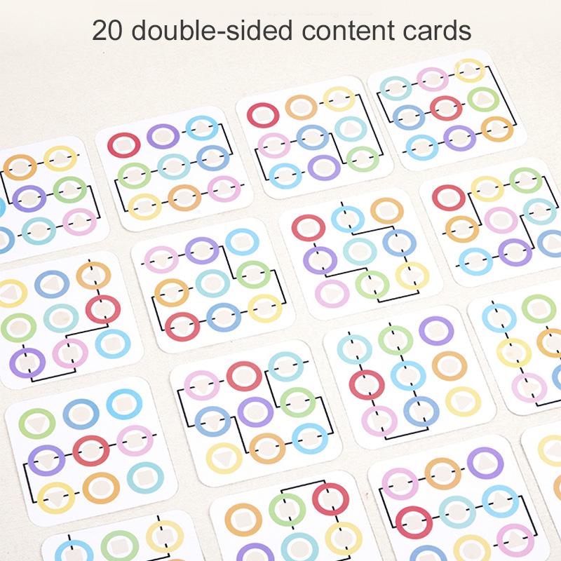 Non-Toxic Children'S Wooden Shape Color Cognitive Matching Puzzle Rope Threading Table Games Early Education Educational Toys For Children