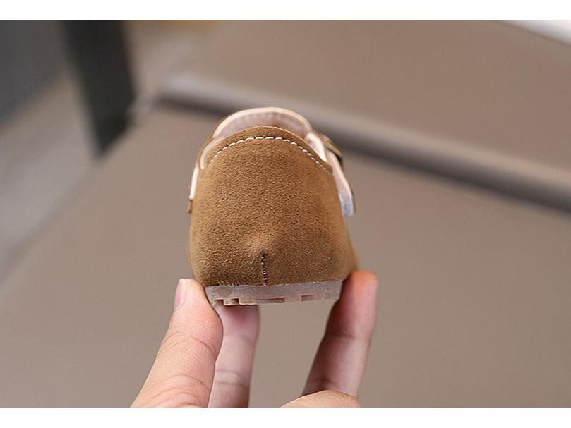 Girls' Birkenstock Leather Shoes - Stylish Spring 2025 Flats, Cartoon Design, Korean Influenced Driving Shoes