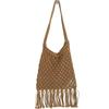 2025 New Hollow Cotton Rope Fringed Hand-woven Fashion Casual Cotton Thread Bag Single Shoulder Oblique Span Women's Bag Beach Bag