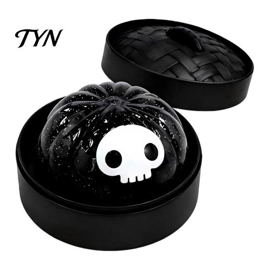 Halloween Classroom Prizes Ghost Bun Stress Ball, Slow Rising Soft TPR Fidget Toy Spooky Sensory for Anxiety Relief, Cute Squeeze in
