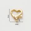 4pcs/bag 14K 18K Gold Color Plated Heart Shape Lobster Clasps Necklace Chain Connectors For DIY Jewelry Crafts Making Accessorie