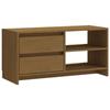 VidaXL Meuble TV Marron miel 80x31x39 cm Bois de pin massif