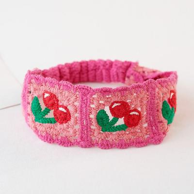 Bohemian Knitted Headband Colorful Women Hair Scarf Elegant Ethnic Style Hair Band  Travel
