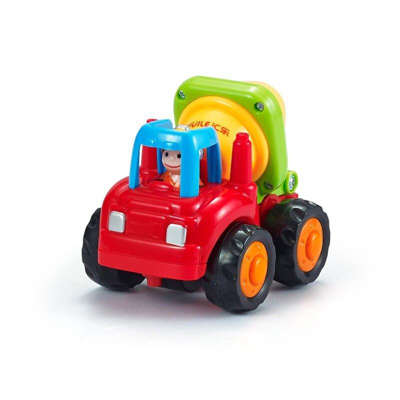 4pcs/set Kawaii Car Colorful Engineering Teams Early Childhood Educational Toy Inertia Sliding Bulldozer/Farmer Tractor Car Toys