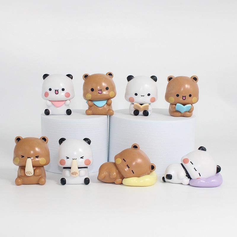 Yier Panda Medvěd Slepá Krabička Kawaii Bubu Dudu Figurky Dekorace na Stůl Ozdoba Překvapení Krabička Dárek k Narozeninám Figuras Anime Akční Figurka