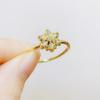 ZHOUYANG Crystal Flower Finger Rings For Women Elegant Fresh Zircon 3 Wedding Engagement Gift Jewelry R080