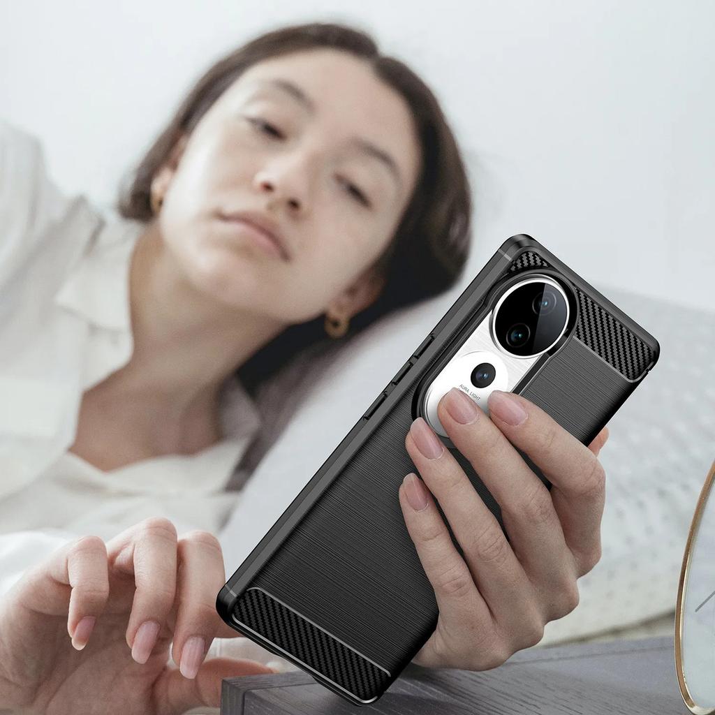 Phone Case For Vivo V40 Pro ,flexible Tpu Fiber Protective Cover For Vivo V40 Pro