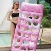 Pool Air Mattress Wide Leaf Floating Pad For Adults Robust PVC Construction Quick Dry Water Mat