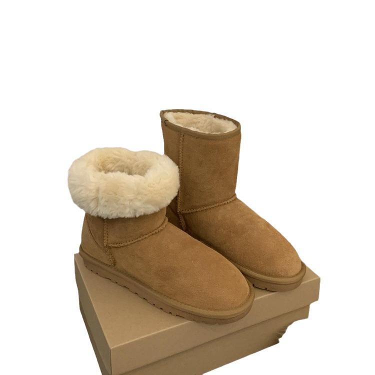 Women s Snow Boots New Winter Style Vintage Lined and Thickened Warm Cotton Shoes Anti-slip Short Boots 35 3990₽
