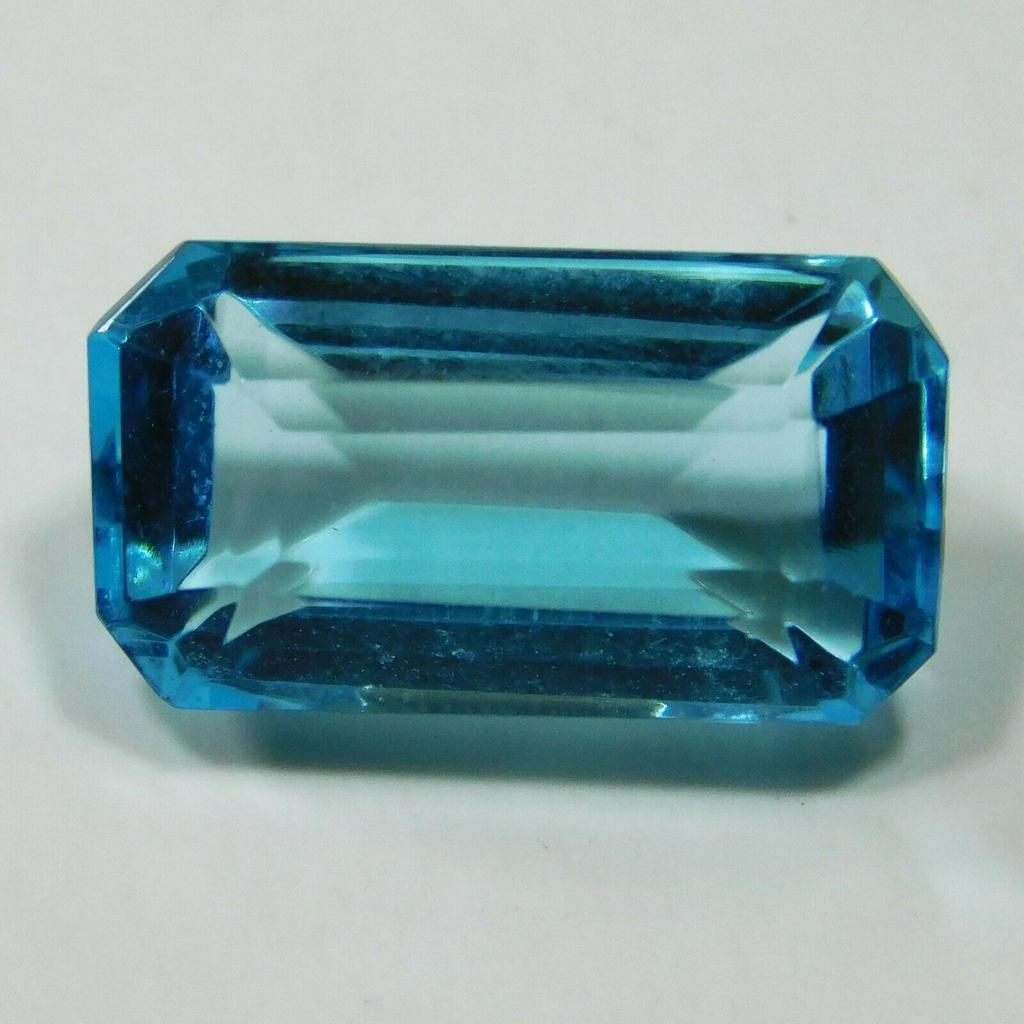 6 Ct Natural Baguette Shape Ocean Blue Aquamarine CERTIFIED Loose Gemstone A++