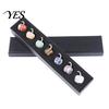 Artistic Desktop Decoration Set 7Pcs Hand Carved Natural Stone Apple Pumpkin Figurine Set, Mini Gemstone Ornaments Soft Color Crafts with Gift