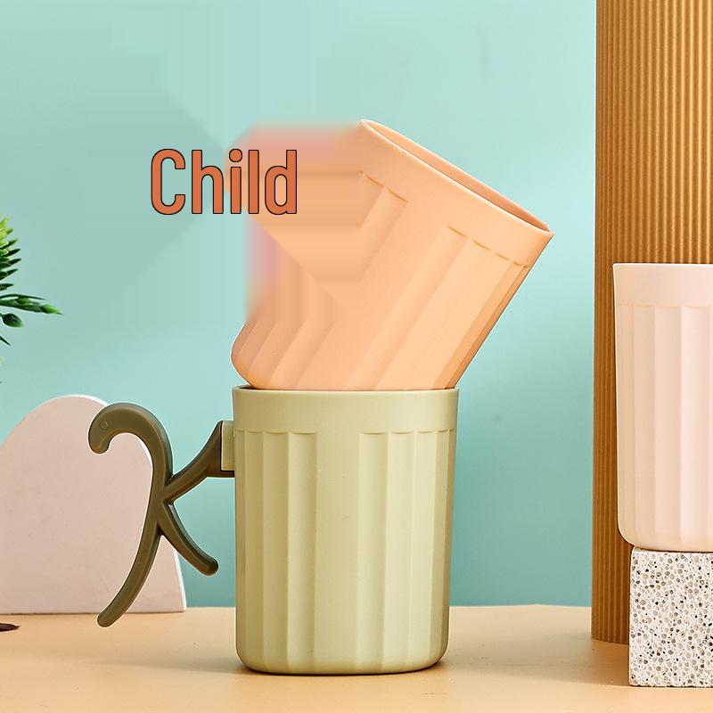 Modern Ins Style Plastic Toothbrush & Mouthwash Cup - Home Use Couples Tooth Mug