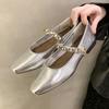 Fashion Retro Low Heel Soft Bottom Comfortable Hundred Mary Jane Shoes Women Shallow Pearl Chain Designer Shoes Black Sexy High Heels