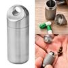 Portable Waterproofs Pills Box Outdoor Metal Alloy Small Medicine Bottles Pocket Pills Case for Travel & Daily Use