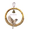 Parrots Hammock Bird Perch Cage Toy Circle Chewing Rack Toy Stand Play HX6C