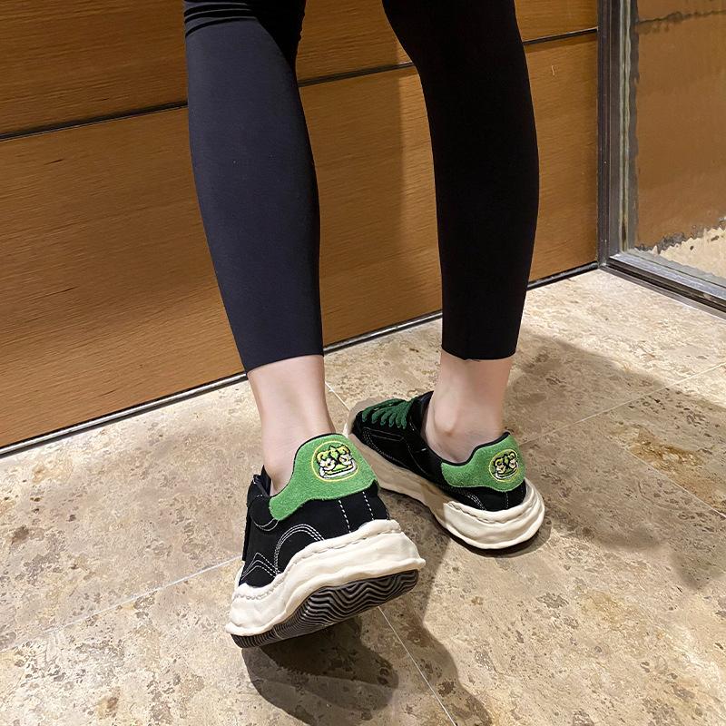 Dissolved shoes Sanyuan Kangyu 2025 spring new retro casual board shoes round head thick sole tiger head shell head trendy shoes