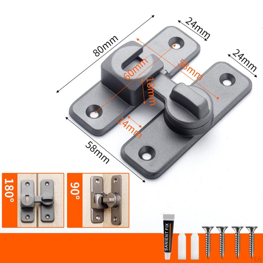 Barn Door Lock Latch Room Door, Hardware, Heavy Duty Bolt Locks for Home Security Office