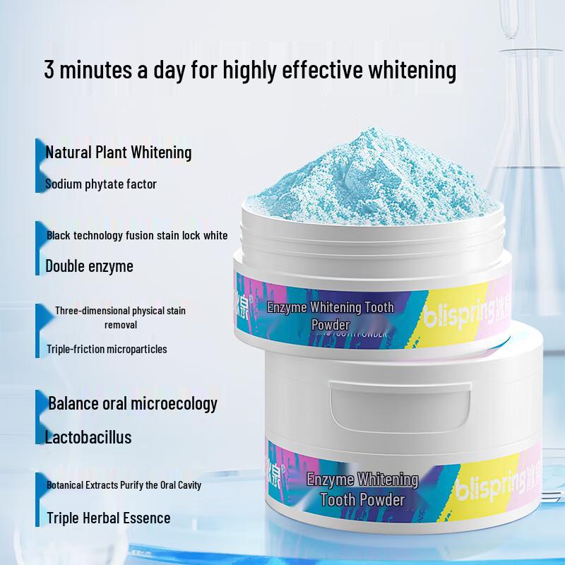 blispring Probiotic Enzyme Whitening Tooth Powder