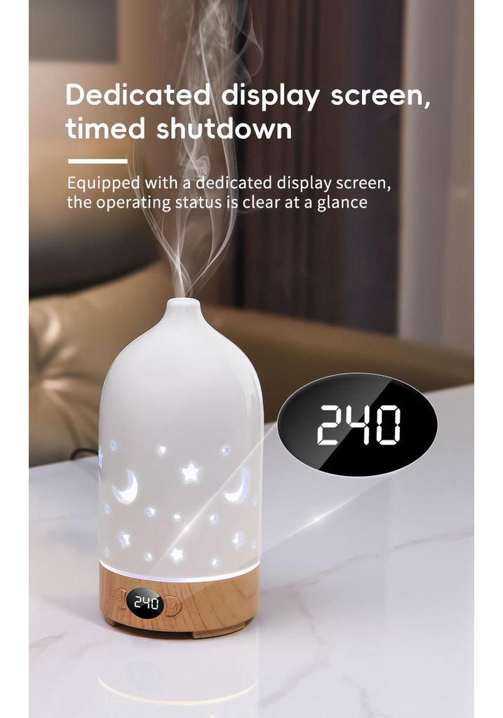 USB Desktop Aroma Diffuser with Flame Effect, Large Mist Humidifier, RGB Ambient Light - Ideal for Hotels & Commercial Spaces