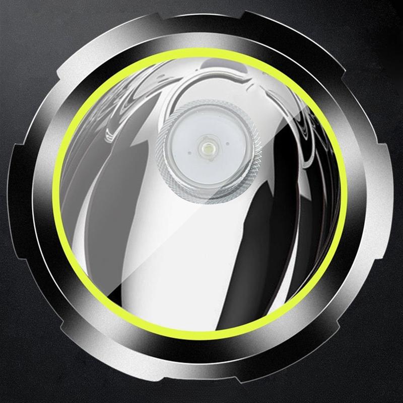 Super Bright LED Searchlight Handheld Portable LED Spotlight Torch USB Rechargeable Flashlight for Mining,Camping, Hiking, Fishing