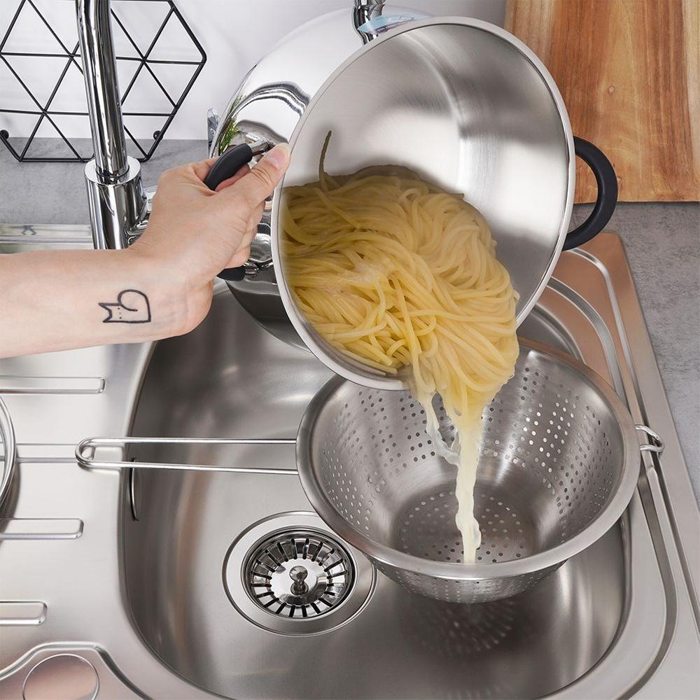 Stainless Steel Kitchen Strainer with Handle 21 cm