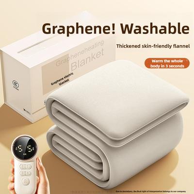 New Graphene Temperature Controlled Electric Blanket Family Student Dormitory Dual Control Electric Mattress Washable Heating Pad