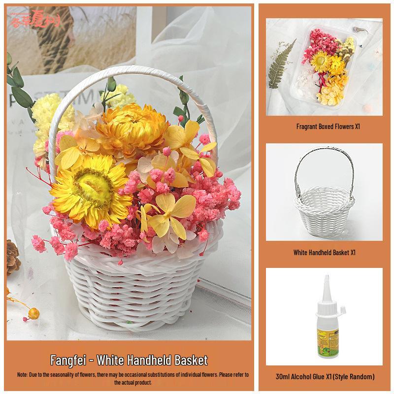 Back-to-School Gift: DIY Eternal Flower Mini Basket Ornament for Team Building & Decoration