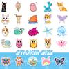 100 Small Size 4Cm American Animal Stickers Cartoon Cute Notebook Skateboard Water Cup Luggage Sticker