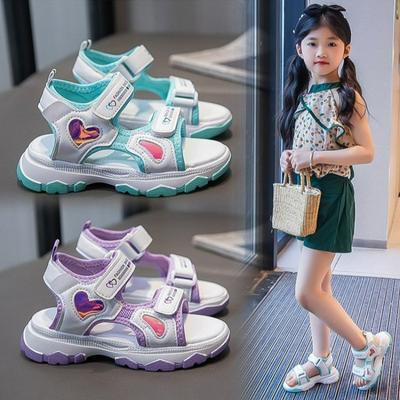 Girls' Sandals Summer Soft-soled Non-slip Sports Princess Beach Shoes for Kids