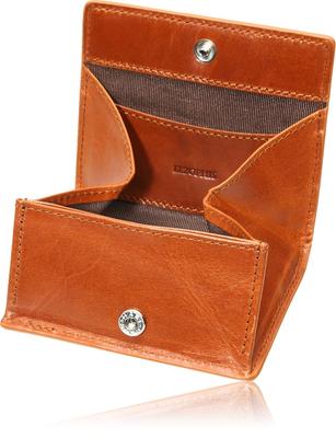 Coin Purse for Men In FINEBOYS Genuine Leather Coin Case Small Wallet [LEZOPHIS] [Featured Magazine] Box-Shaped (Camel)