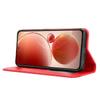 For Itel S25 4G Leather Case Wallet Stand Retro Texture Phone Cover